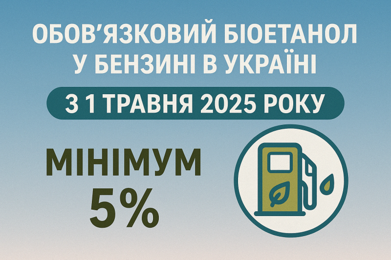 З 1 травня 2025 року в Україні бензин обов’язково міститиме 5% біоетанолу. Це знизить викиди, зменшить залежність від нафти і може навіть здешевити пальне. Деталі — в нашому огляді. (ua)