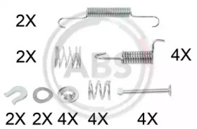 Монтажний к-кт гальм. колодок MITSUBISHI OUTLANDER II (CW_W), ASX (GA_W_) (вир-во ABS)