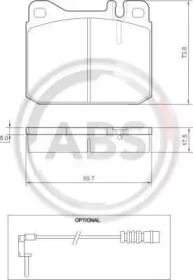 Колодка гальм. диск. MB 200/300/400/500 передн. (вир-во ABS)