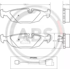 Колодка гальм. диск. BMW 3-/5-/6- задн. (вир-во ABS)