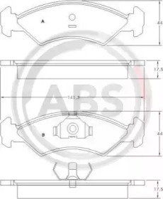 Колодки гальмівні Ford Fiesta 1.1-1.6D 83-89 перед.