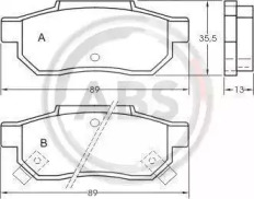 Колодка гальм. диск. HONDA/ROVER CIVIC/2 ser./4 ser. задн. (вир-во ABS)