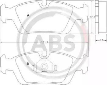 Колодка гальм. диск. BMW 3 SERIE (E36/46)/Z3/Z4 передн. (вир-во ABS)