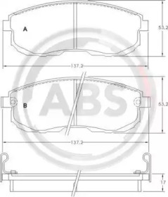 Колодка гальм. диск. NISSAN MAXIMA/MAXIMA QX 89-00 передн. (вир-во ABS)