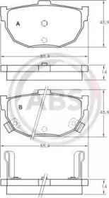 Колодка гальм. диск. HYUNDAI/NISSAN COUPE/LANTRA/MAXIMA задн. (вир-во ABS)