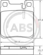 Колодка гальм. диск. MB 300/500/600/C/E/S задн. (вир-во ABS)