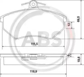 Колодка гальм. диск. AUDI/SEAT/VW AUDI/SEAT/VW передн. (вир-во ABS)