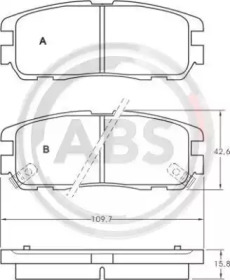 Колодка гальм. диск. ISUZU/OPEL FRONTERA/MONTEREY задн. (вир-во ABS)