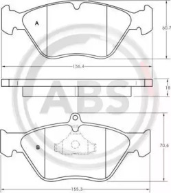 Колодка гальм. диск. OPEL/SAAB CALIBRA/VECTRA/900 передн. (вир-во ABS)