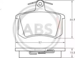 Колодка гальм. диск. ALFA ROMEO/AUDI/FIAT/VW задн. (вир-во ABS)