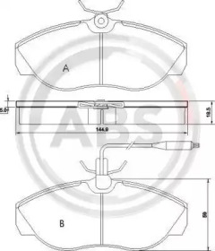 Колодка гальм. диск. CITROEN/FIAT/PEUGEOT JUMPER/DUCATO/BOXER передн. (вир-во ABS)