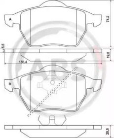 Колодка гальм. диск. AUDI/FORD/SEAT/VW A3/TT/GALAXY/ALHAMBRA/SHARAN передн. (вир-во ABS)