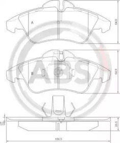 Колодка гальм. диск. MB/VW SPRINTER/VITO/LT28 передн. (вир-во ABS)