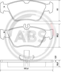 Колодка гальм. диск. MB C/CLK/E/SLK KLASSE передн. (вир-во ABS)