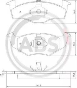 Колодка гальм. диск. SEAT/SKODA/VW AROSA/FABIA/LUPO/POLO передн. (вир-во ABS)