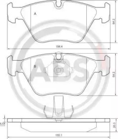 Колодка гальм. диск. BMW 3/5/X3 передн. (вир-во ABS)