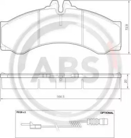 Колодка гальм. диск. MB/VW SPRINTER 400/LT 46 передн. (вир-во ABS)