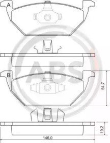 Колодка гальм. диск. AUDI/SEAT/SKODA/VW A3/TOLEDO/OCTAVIA/GOLF/BORA передн. (вир-во ABS)