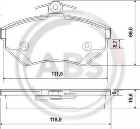 Колодка гальм. диск. AUDI/VW PASSAT/A4 передн. (вир-во ABS)