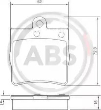 Колодка гальм. диск. MB C/E/SLK/CLK KLASSE задн. (вир-во ABS)