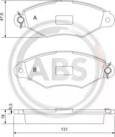 Колодка гальм. диск. CITROEN/PEUG/RENAULT XSARA/306/KANGOO передн. (вир-во ABS)