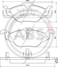 Колодка гальм. диск. OPEL ASTRA/KOMBI передн. (вир-во ABS)