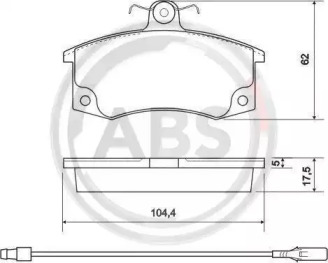 Колодка гальм. диск. ВАЗ 2110-12 перед. (вир-во ABS)