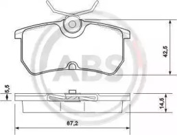 Колодка гальм. диск. FORD FOCUS задн. (вир-во ABS)