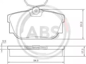 Колодка гальм. диск. VW T4 задн. (вир-во ABS)