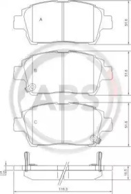 Колодка гальм. диск. TOYOTA PRIUS/YARIS(VERSO) передн. (вир-во ABS)