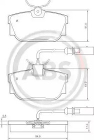 Колодка гальм. диск. VW T4 15\ задн. (вир-во ABS)