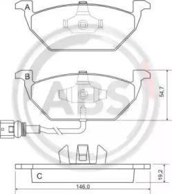 Колодка гальм. диск. AUD/SEAT/SKODA/VW A3/LEON/FABIA/OCTAVIA/BORA/GOLF передн. (вир-во ABS)