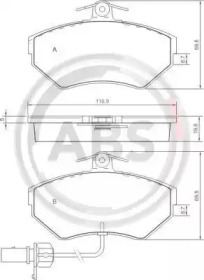 Колодка гальм. AUDI / VW Audi A4 / VW Passat передн. (вир-во ABS)