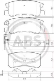 Колодка гальм. диск. MITSUBISHI GRANDIS/PAJERO задн. (вир-во ABS)