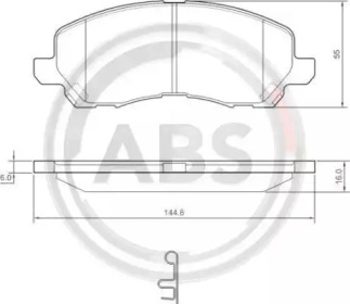 Колодка гальм. диск. MITSUBISHI GALANT/SPACERUNNER передн. (вир-во ABS)