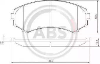 Колодка гальм. диск. MITSUBISHI GRANDIS/PAJERO передн. (вир-во ABS)