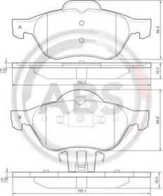 Колодка гальм. диск. RENAULT (GRAND)ESPACE/LAGUNA передн. (вир-во ABS)