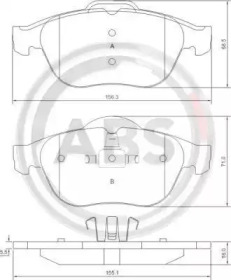 Колодка гальм. диск. RENAULT (GRAND)ESPACE/LAGUNA передн. (вир-во ABS)