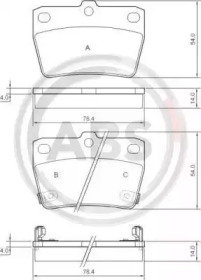 Колодка гальм. диск. TOYOTA RAV4 задн. (вир-во ABS)