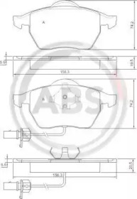 Колодка гальм. диск. FORD/SEAT/VW GALAXY/ALHAMBRA/SHARAN передн. (вир-во ABS)