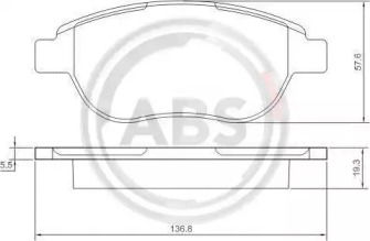 Колодка гальм. CITROEN / PEUGEOT Xsara/307 передн. (вир-во ABS)