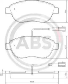 Колодка гальм. диск. FIAT STILO передн. (вир-во ABS)