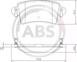 Колодка гальм. диск. OPEL/RENAULT MOVANO/MASTER задн. (вир-во ABS)