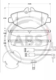 Колодка гальм. диск. MB E KLASSE (W211) передн. (вир-во ABS)