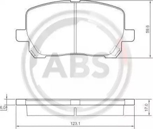 Колодка гальм. диск. TOYOTA AVENSIS передн. (вир-во ABS)