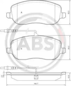 Колодка гальм. диск. CITROEN/PEUGEOT C8/807 передн. (вир-во ABS)