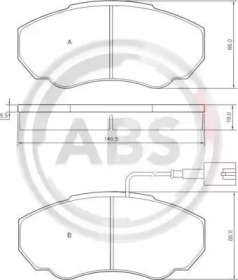 Колодка гальм. диск. CITROEN/FIAT/PEUGEOT JUMPER/DUCATO/BOXER передн. (вир-во ABS)