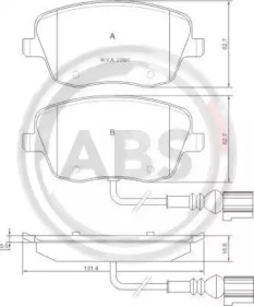 Колодка гальм. диск. VW POLO, SEAT IBIZA V передн. (вир-во ABS)