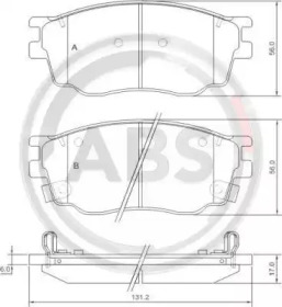 Колодка гальм. диск. MAZDA 6 (GG) передн. (вир-во ABS)