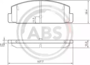 Колодка гальм. MAZDA 6 задн. (вир-во ABS)